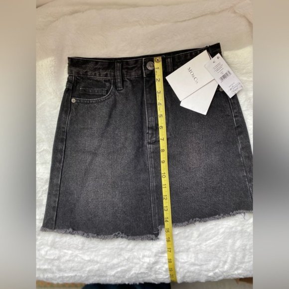 MO&Co Asymmetrical high rise denim mini skirt brand new with tags - Picture 9 of 9